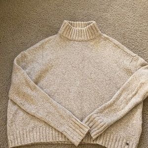 White cropped sweater